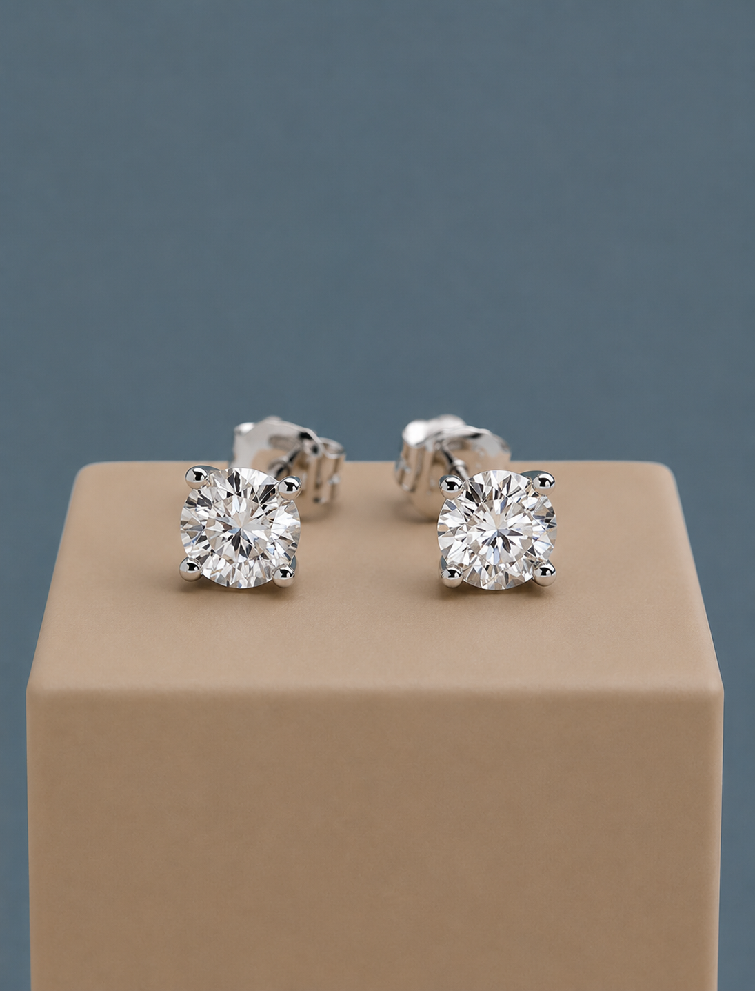 925 Sterling Silver 1ct Moissanite Stud Earrings